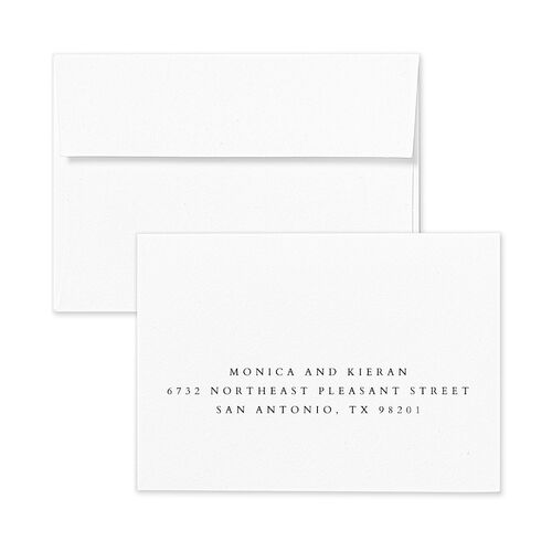 Romantic Laurel Wedding Response Card Standard Envelopes White Purple Haze Return Address Signature Standard