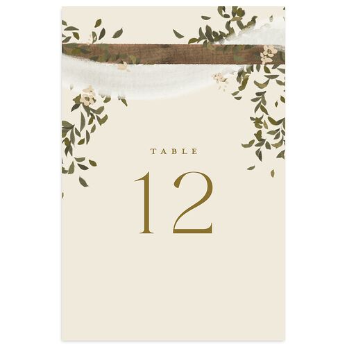 Graceful Chuppah Table Numbers Driftwood Signature