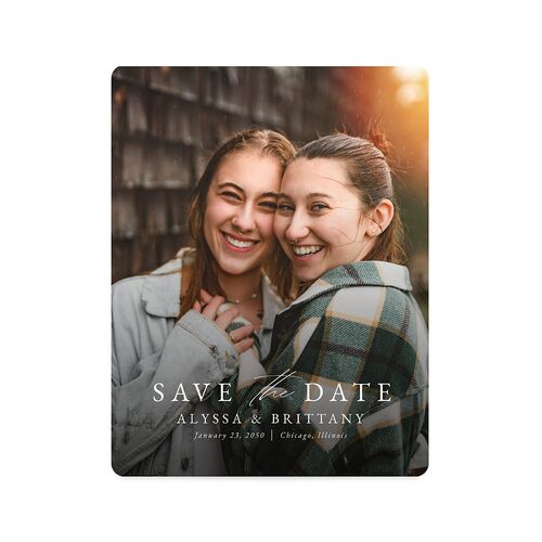 Greenery Laurel Save The Date Magnets Champagne Magnet Paper