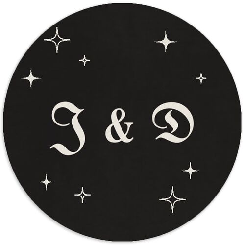 Moody Gothic Rose Wedding Stickers Midnight Circle