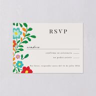 Bordados Florales Wedding Response Cards Off-White Signature