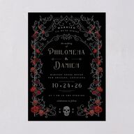 Gothic Gate Wedding Invitations Licorice Signature Blank No Standard