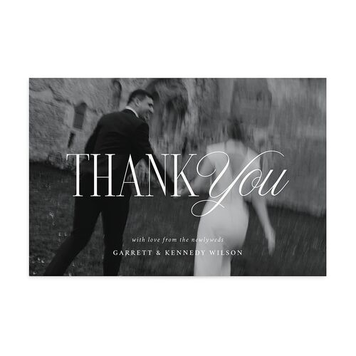 Maximalist Photo Crest Thank You Postcards Linen