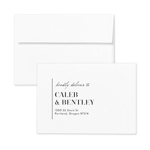 Classic Border Response Card Envelopes Pure White White Return Address Signature Standard