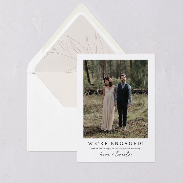 Captured Love Engagement Party Euro Envelope Liners Pure White Luxe