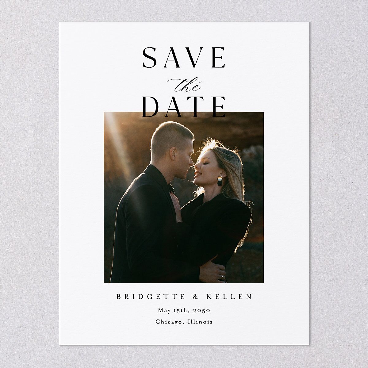 Timeless Typography Save the Date Petite Cards — view 7