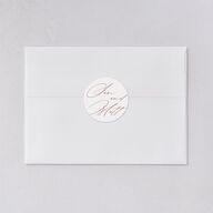 Rustic Branches Wedding Stickers Terracotta Circle