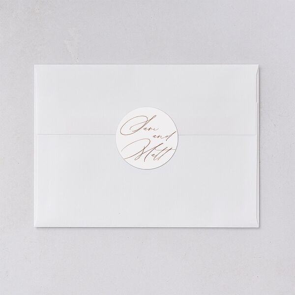 Rustic Branches Wedding Stickers Terracotta Circle