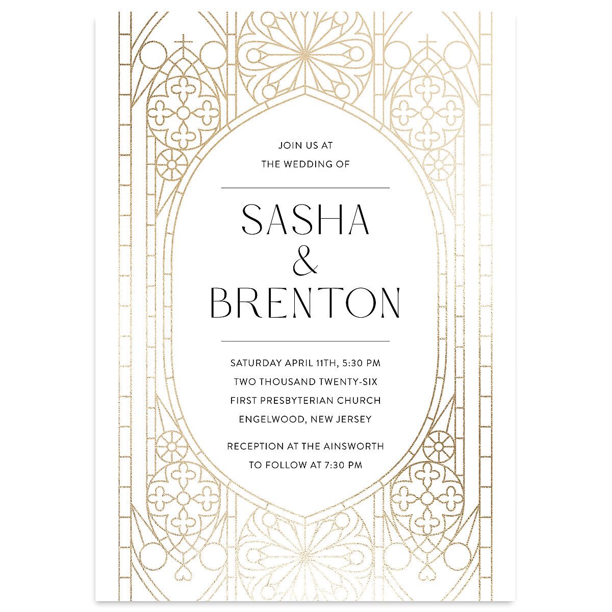 Chapel Arch Wedding Invitations