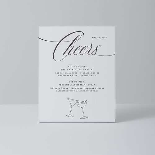 Grand Calligraphy Bended Tabletop Sign X-small Medieval Grey Standard Plastic XS Tabletop Table