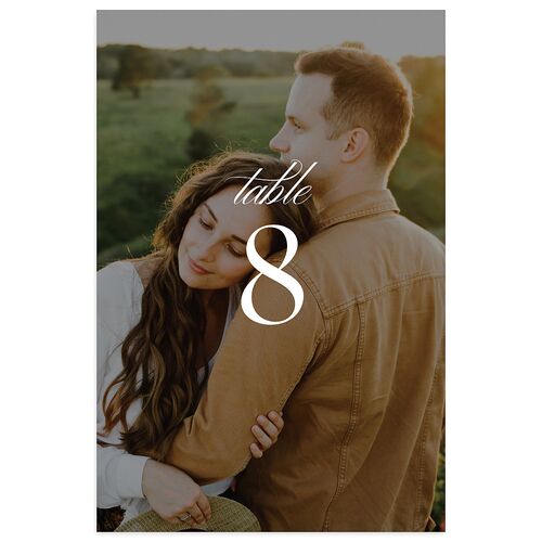 Classic Picture Photo Table Numbers Licorice Signature