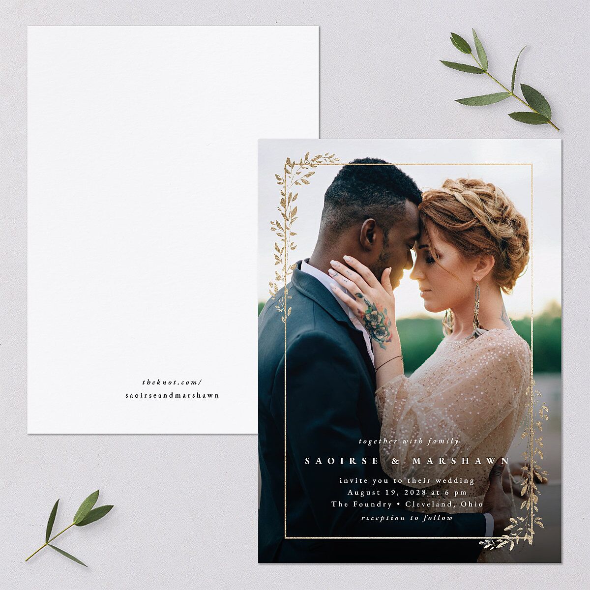 Delicate Frame Wedding Invitations — view 1