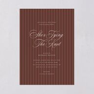 Vintage Oval Monogram Bridal Shower Invitations Merlot Signature Blank Standard