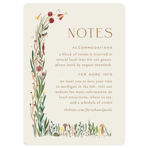 Mushroom Magic Wedding Enclosure Cards Rust Signature Rounded