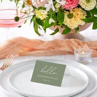 Elegant Heart Place Cards Thyme Signature