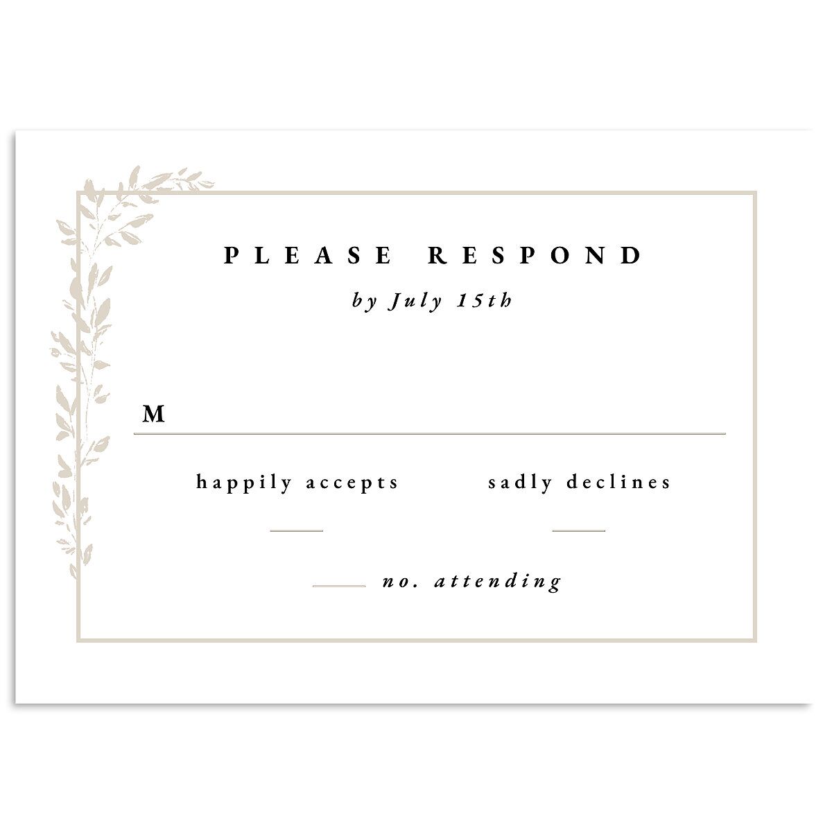 Dainty Frame Wedding Response Cards