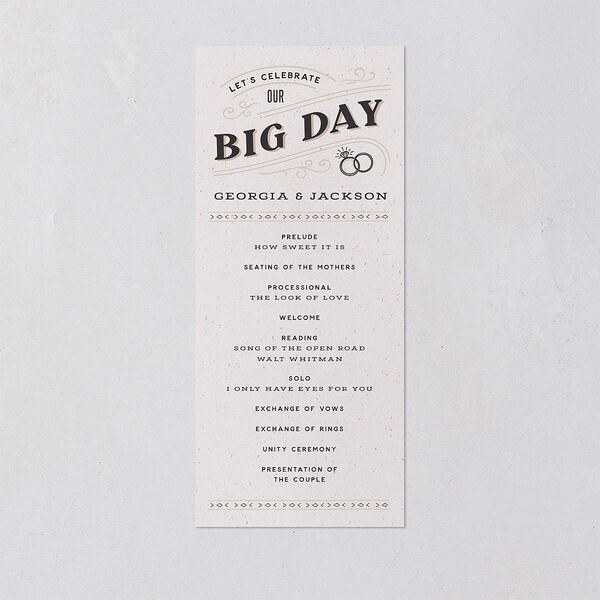 Western I Do BBQ Wedding Programs Taupe Signature