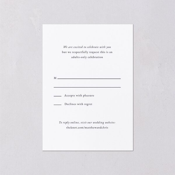 Classically Stated Wedding Response Cards Navy Gold Signature Standard