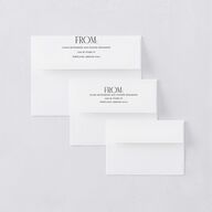 Ornate Garden Wedding Invitation Envelopes White Garnet Both Recipient and Return Addresses Standard Signature