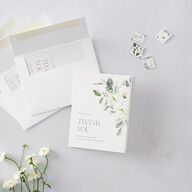 Elegant Pastel Floral Thank You Cards Pure White