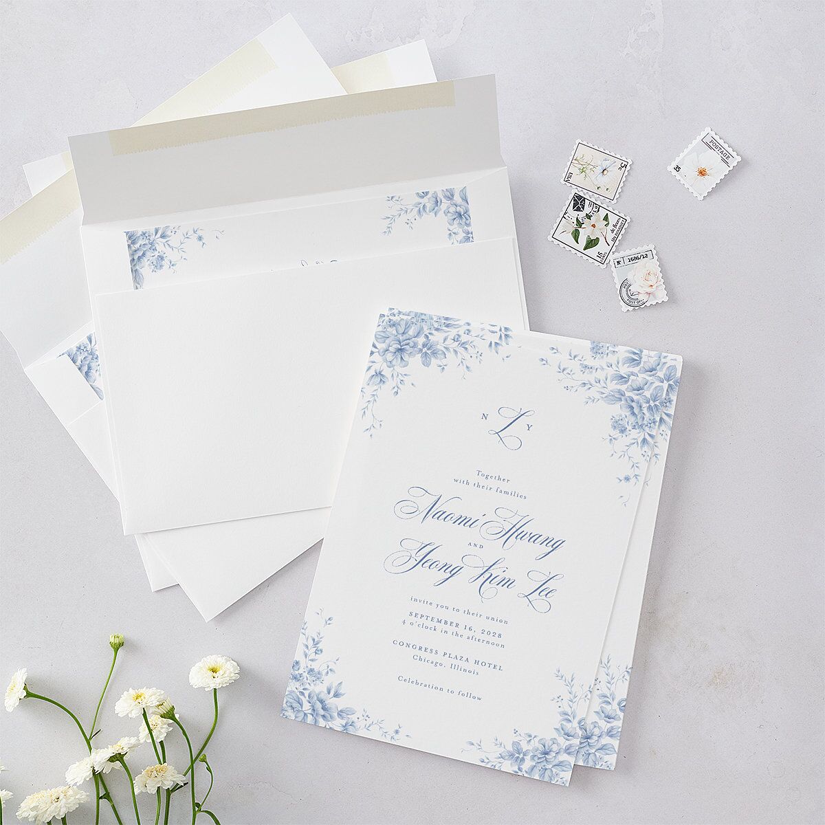 Vintage Florals Wedding Invitations — view 4