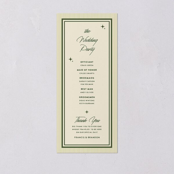 Retro Tropical Destination Wedding Programs Pear Signature