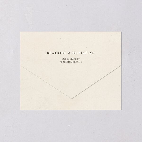 Medieval Renaissance All-in-One Wedding Invitations Moss Signature Light Both Recipient and Return Addresses No