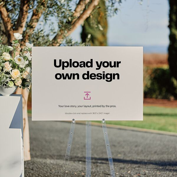Upload Your Own Design Landscape 24"x36" Seating Chart Pure White Standard Indoor Foam Core L Seating