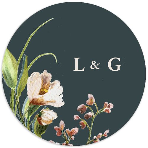 Floral Arch Wedding Stickers Moss Circle
