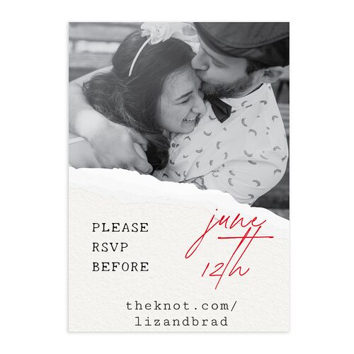 DIY Crafty Photo QR Code RSVP Cards Ruby Signature Standard