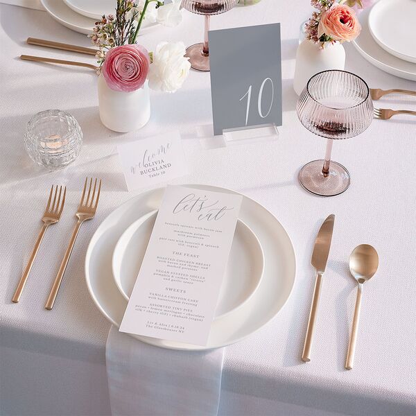 At Last Table Numbers Dusty Blue Signature