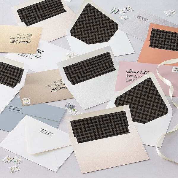 Our Day Wedding Invitations Deep Bronze Signature Blank Standard No