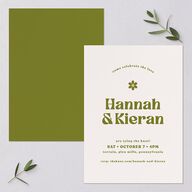 Simple Retro Daisy Wedding Invitations Meadow Signature Blank No Standard