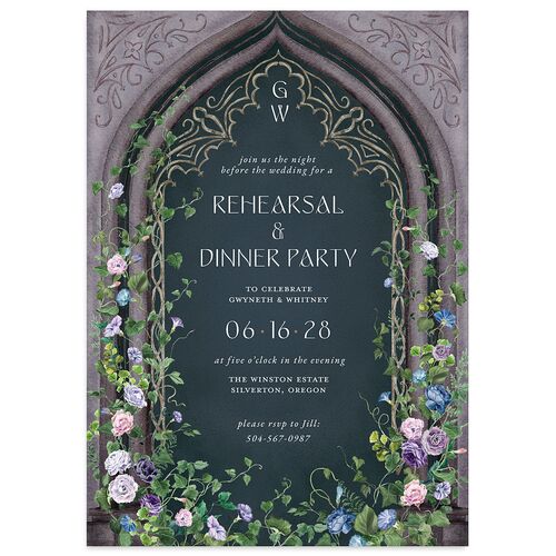 Fairytale Garden Rehearsal Dinner Invitations Regency Signature Blank Standard