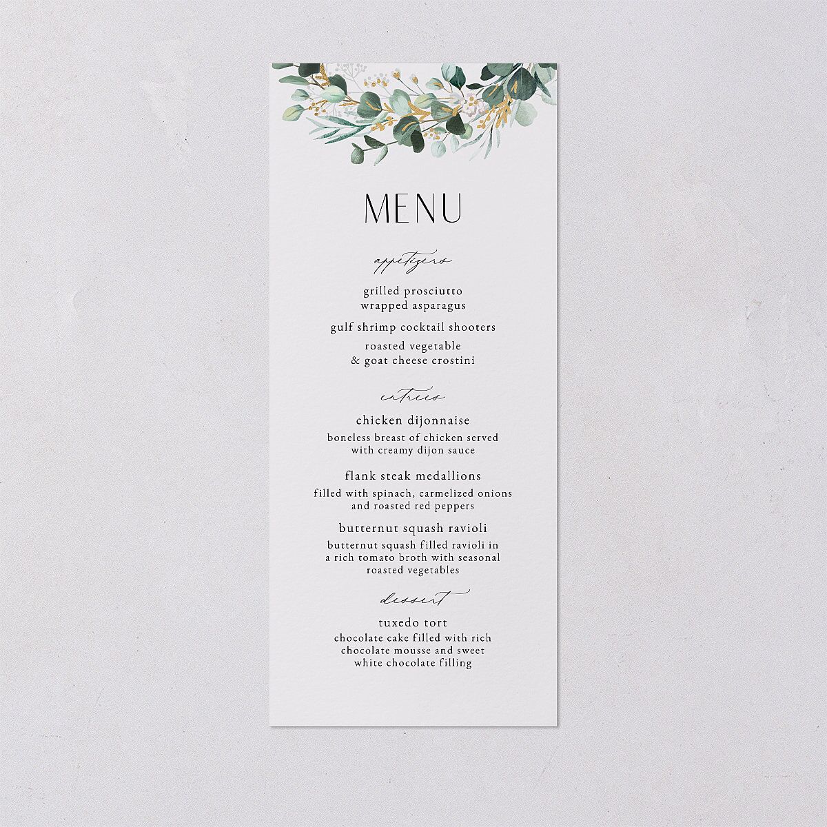Timeless Hoop Menus — view 1