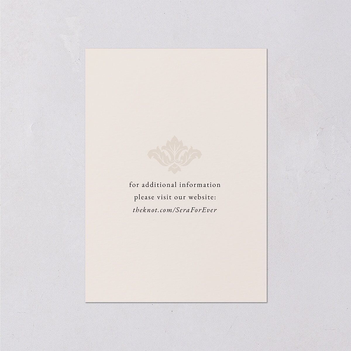 Elegant Damask Wedding Enclosure Cards Silver Champagne Signature