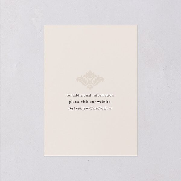 Elegant Damask Wedding Enclosure Cards Silver Champagne Signature