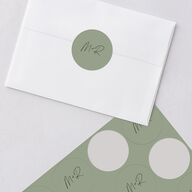 Fairytale Woodgrain Slab Wedding Stickers Pure White Circle