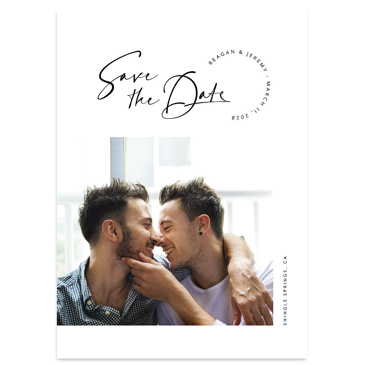Modern Arc Save The Date Cards