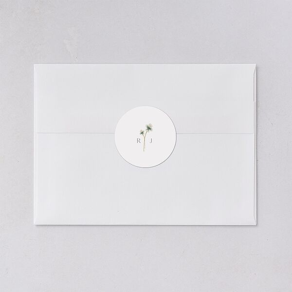 Dainty Monogram Wedding Stickers Moon Rock Circle