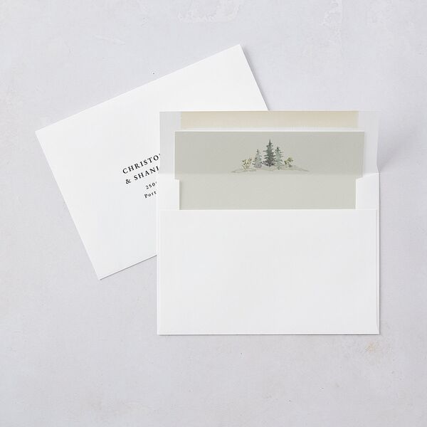 Elegant Mountain Border Envelope Liners Meadow Standard
