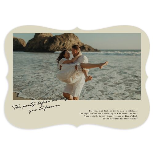 Vintage Film Photo Rehearsal Dinner Invitations Pear Signature Blank Bracket