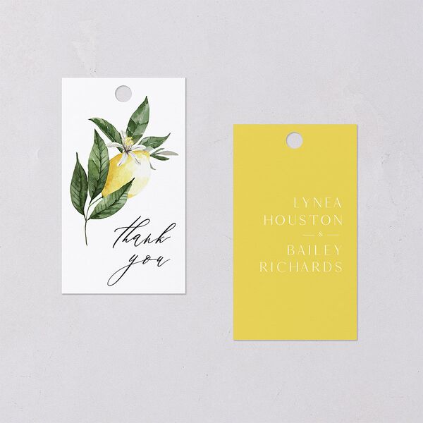 Botanical Lemon Favor Gift Tags Buttercup Signature