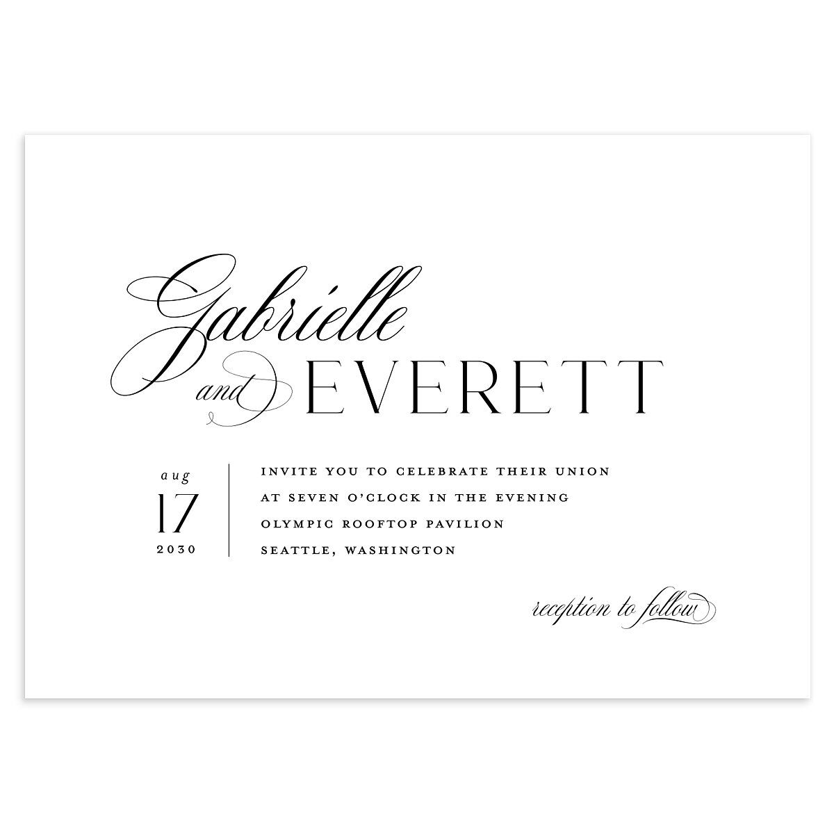 Opposites Attract Wedding Invitations