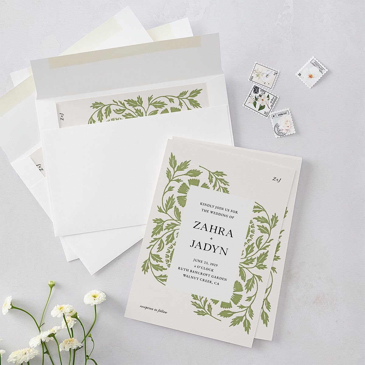 Block Print Wedding Invitations — view 4