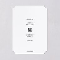 Editorial Monogram Save the Date Cards Pure White Signature smooth Blank No
