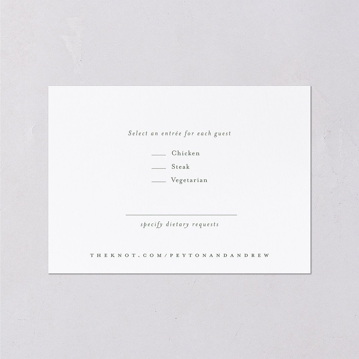 Greenery Laurel Foil Wedding Response Cards Thyme Gold Signature Standard
