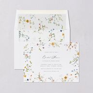 Dainty Wildflowers Bridal Shower Invitations Sunflower Signature Blank Standard