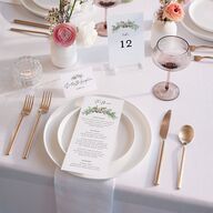 Floral Arc Menus Shell Pink Signature