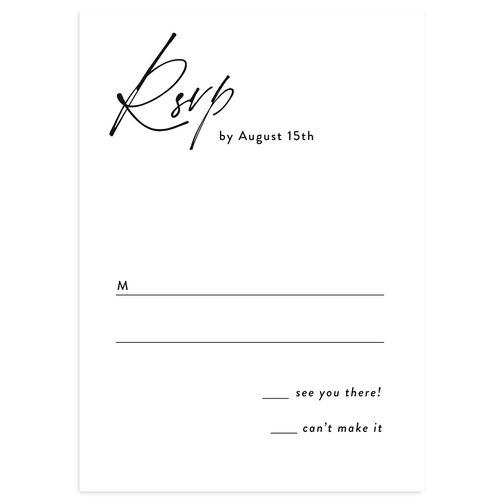 Modern Gallery Wedding Response Cards Charcoal Signature Standard